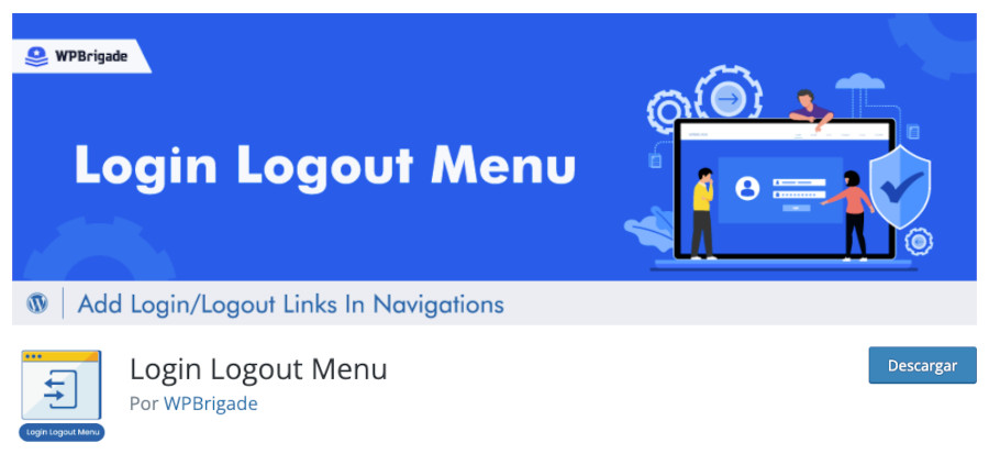 Plugin Login Logout Menu