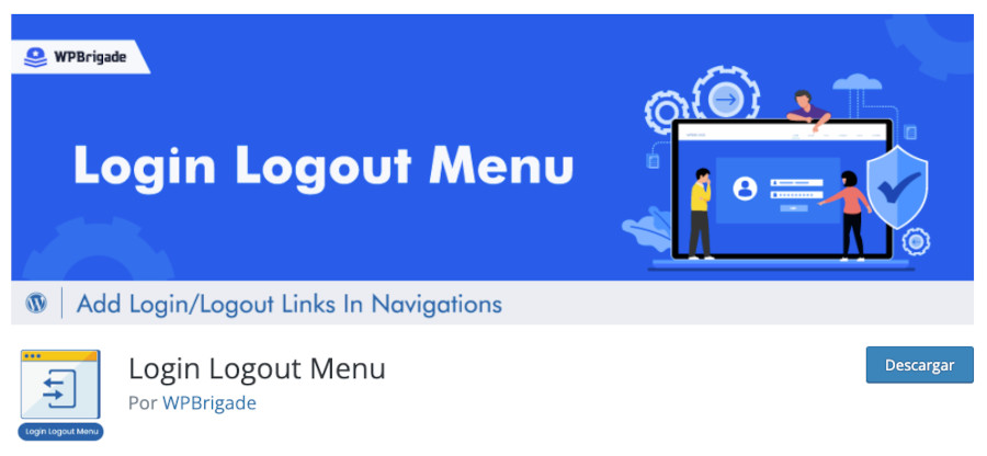 Plugin Login Logout Menu