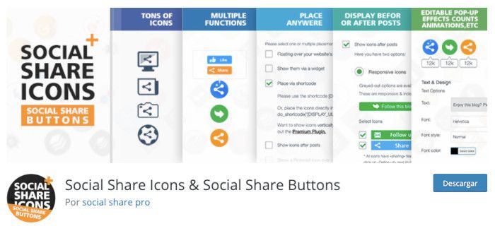 Plugin Social Share Icons & Social Share Buttons