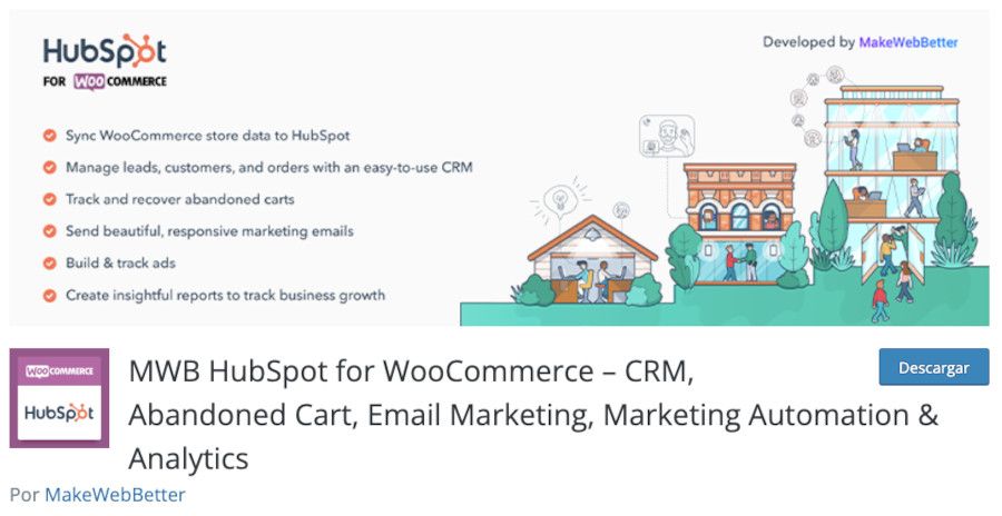 Plugin MWB HubSpot for WooCommerce – CRM, Abandoned Cart, Email Marketing, Marketing Automation & Analytics
