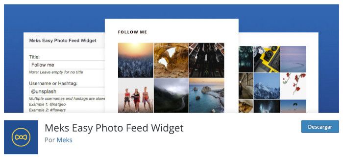 Plugin Meks Easy Photo Feed Widget