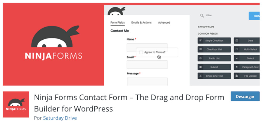 Ninja Forms Contact Form – The Drag and Drop Form Builder for WordPress