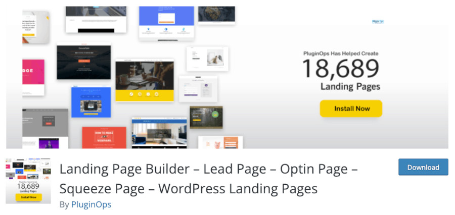 Plugin Landing Page Builder – Lead Page – Optin Page – Squeeze Page – WordPress Landing Pages