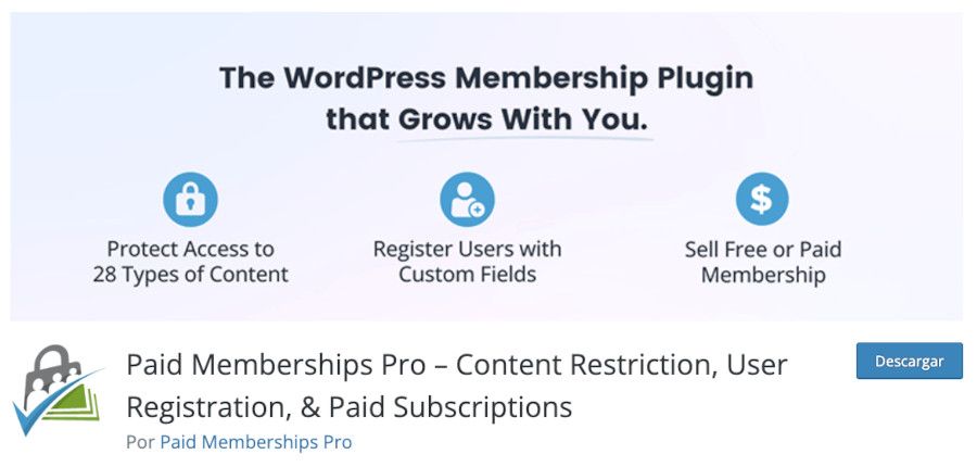 Plugin Paid Memberships Pro