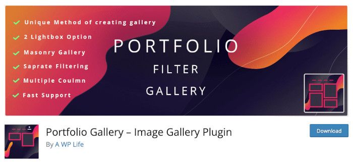 Plugin Portfolio Gallery – Image Gallery
