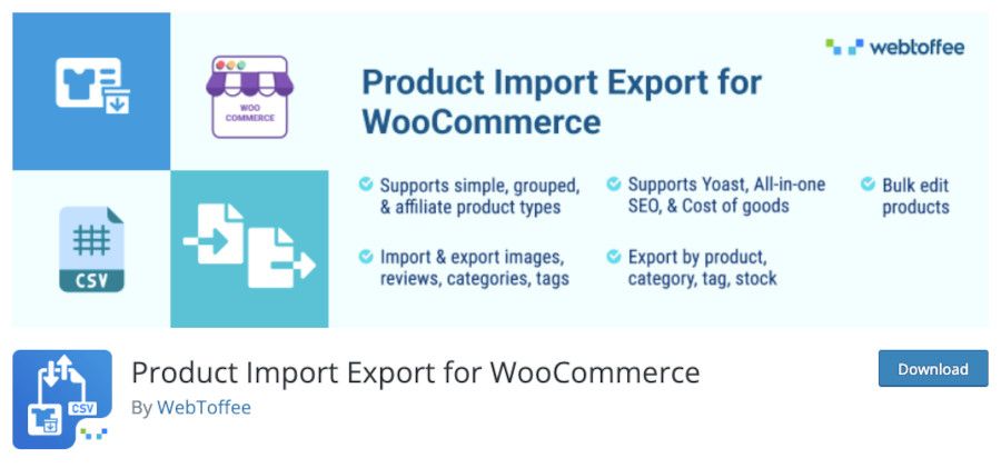 Plugin Product Import Export for WooCommerce