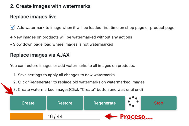 Añadir marca de agua a todas las imágenes de productos existentes