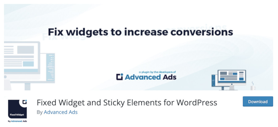 Plugin Fixed Widget and Sticky Elements for WordPress