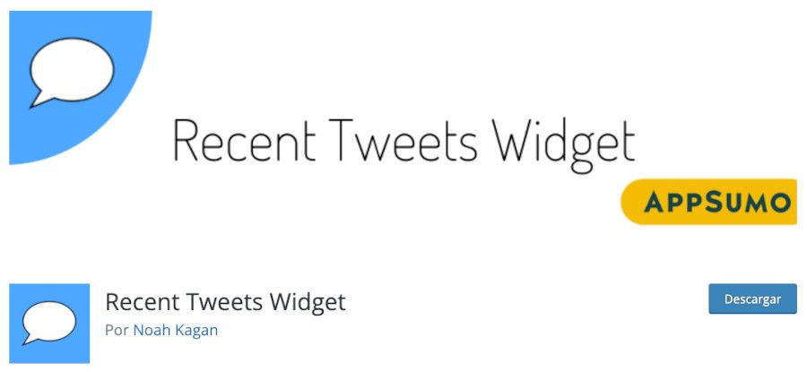 Plugin Recent Tweets Widget