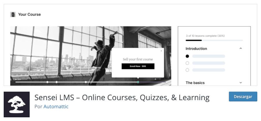 Plugin Sensei LMS – Online Courses, Quizzes, & Learning