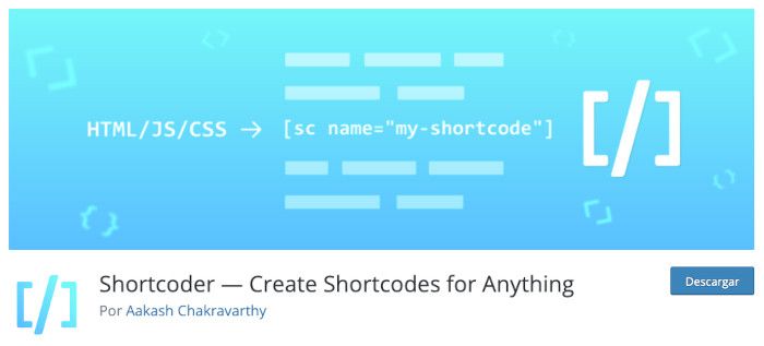 Plugin Shortcoder — Create Shortcodes for Anything