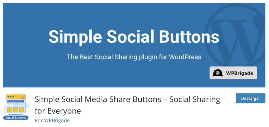 Plugin Simple Social Media Share Buttons – Social Sharing for Everyone