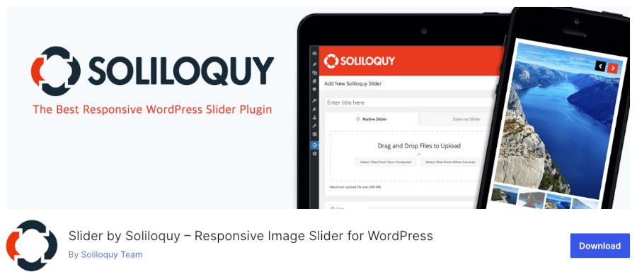 Plugin Slider by Soliloquy – Responsive Image Slider for WordPress