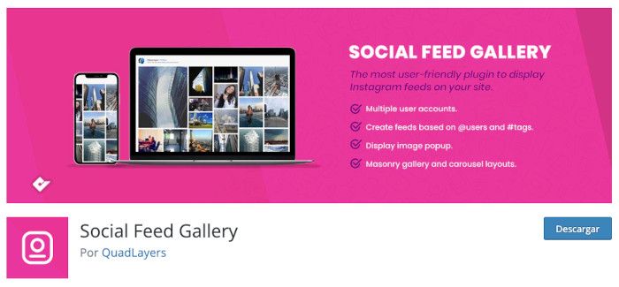 Plugin Social Feed Gallery