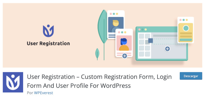 Plugin User Registration – Custom Registration Form, Login Form And User Profile For WordPress