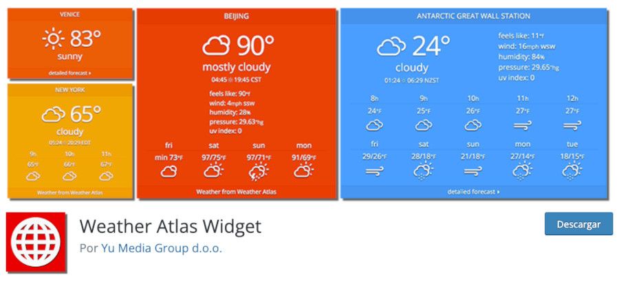 Plugin Weather Atlas Widget