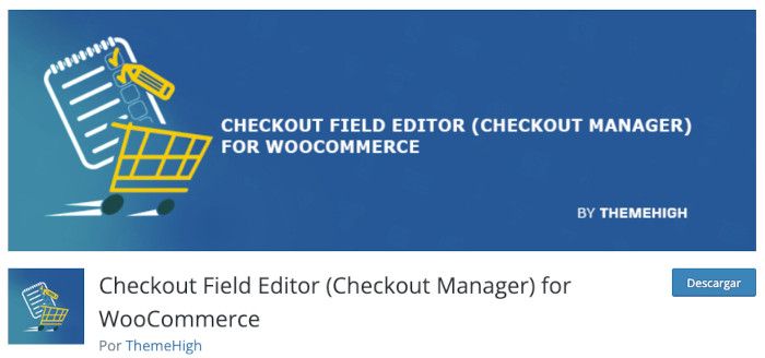 Plugin Checkout Field Editor (Checkout Manager) for WooCommerce