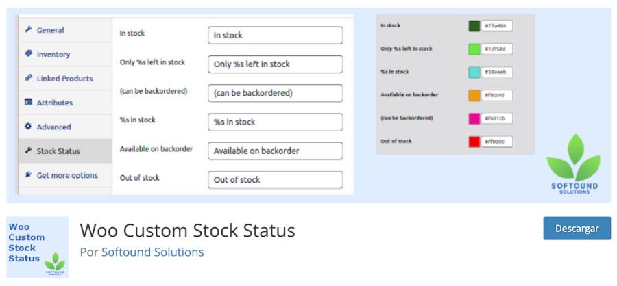 Plugin Woo Custom Stock Status