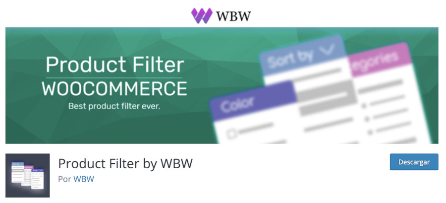 Plugin Product Filter by WooBeWoo