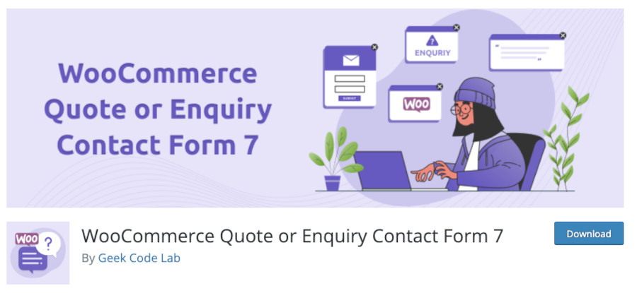 Plugin WooCommerce Quote or Enquiry Contact Form 7