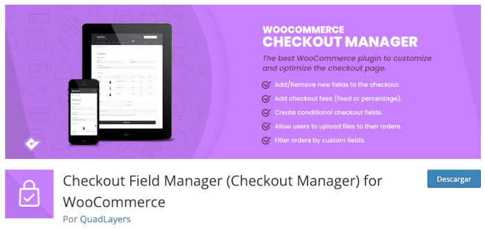 Plugin Checkout Field Manager (Checkout Manager) for WooCommerce