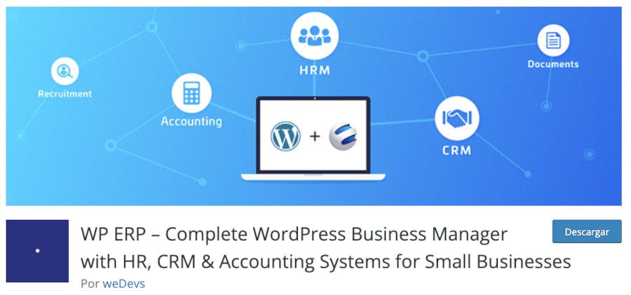 Plugin WP ERP – Complete WordPress Business Manager with HR, CRM & Accounting Systems for Small Businesses