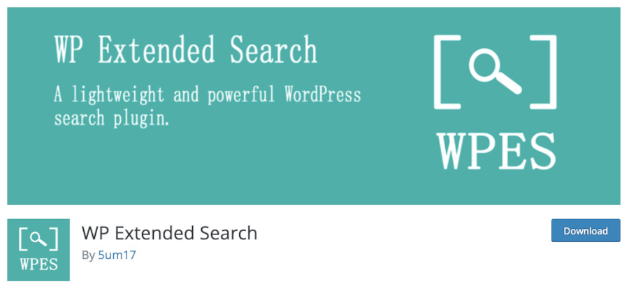 Plugin WP Extended Search