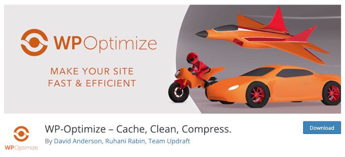 Plugin WP-Optimize – Cache, Clean, Compress