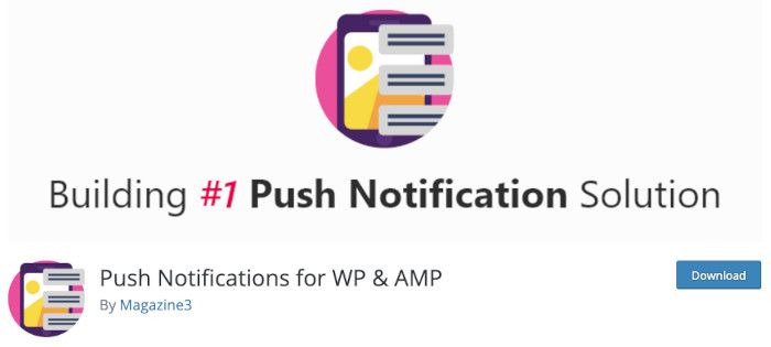 Plugin Push Notifications for WP & AMP