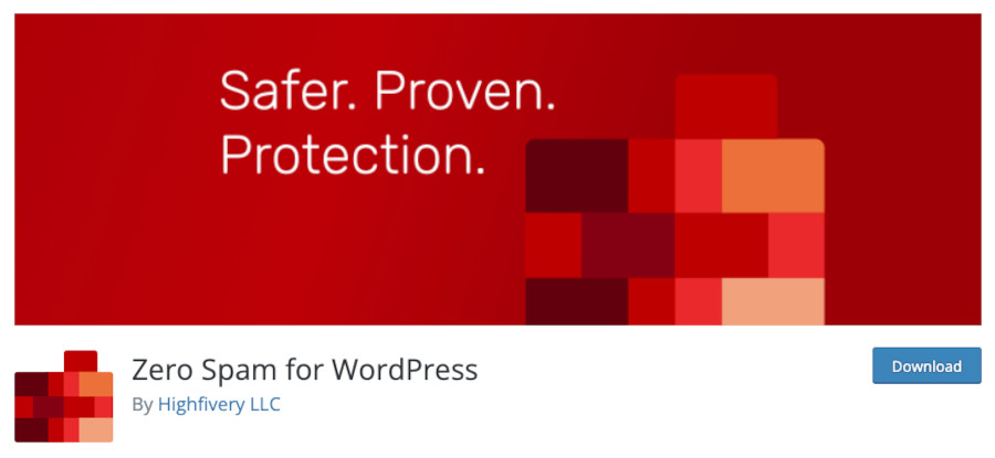 Plugin Zero Spam for WordPress