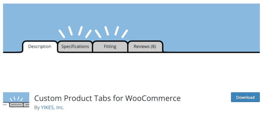 Plugin Custom Product Tabs for WooCommerce