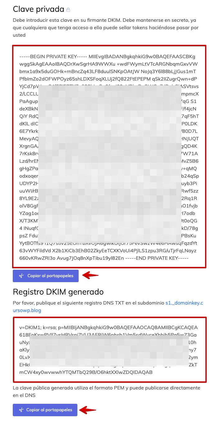 Generador de registros DKIM de PowerDMARC - Claves y registro DKIM
