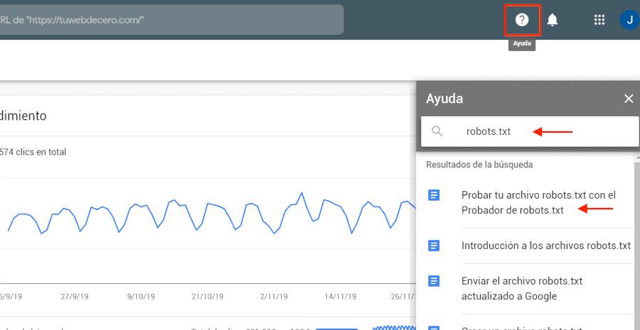 Ayuda - Google Search Console - Robots.txt