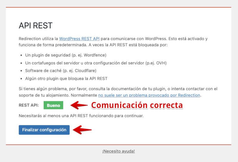 Redirection - Comunicación API REST