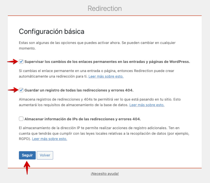 Redirection - Configuración básica