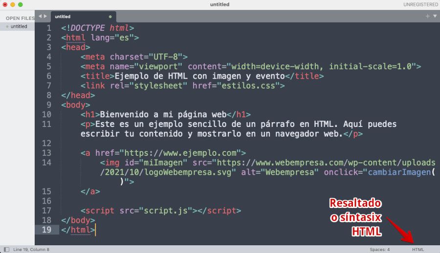 Resaltado de código con Sublime Text