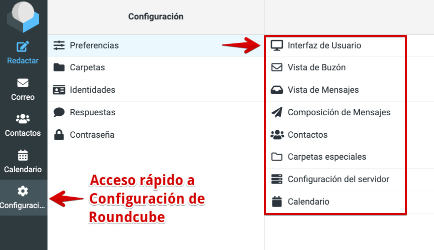 Roundcube - Configuración