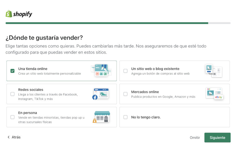 Guía paso a paso para empezar con Shopify