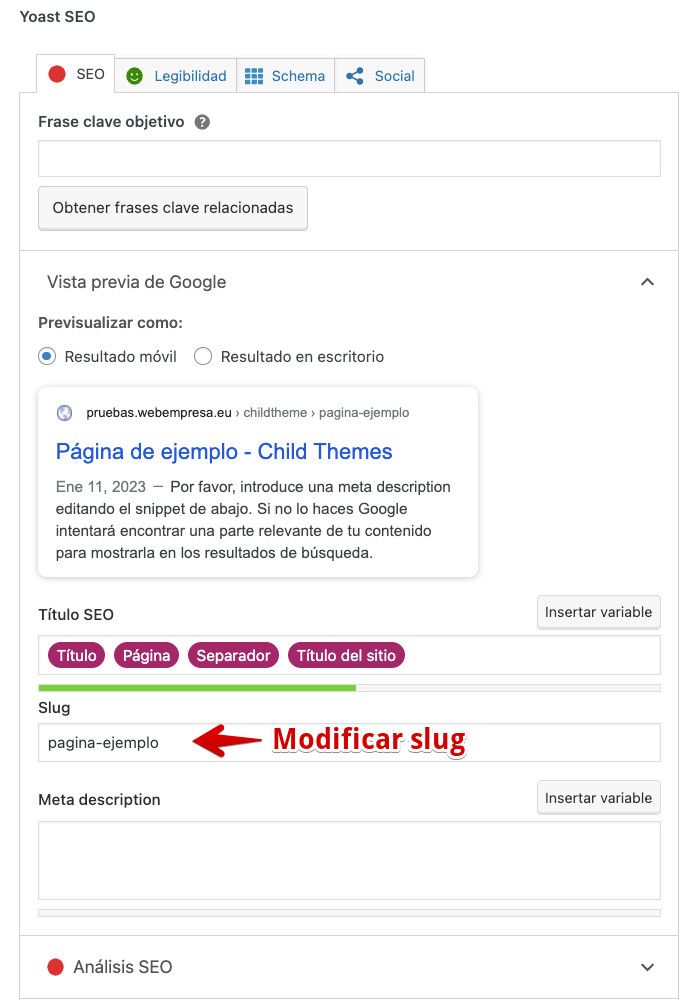 slug-yoast-seo Slug en Yoast SEO