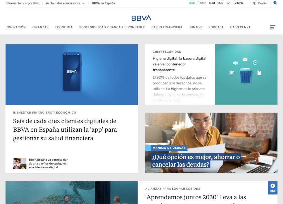 Página web BBVA