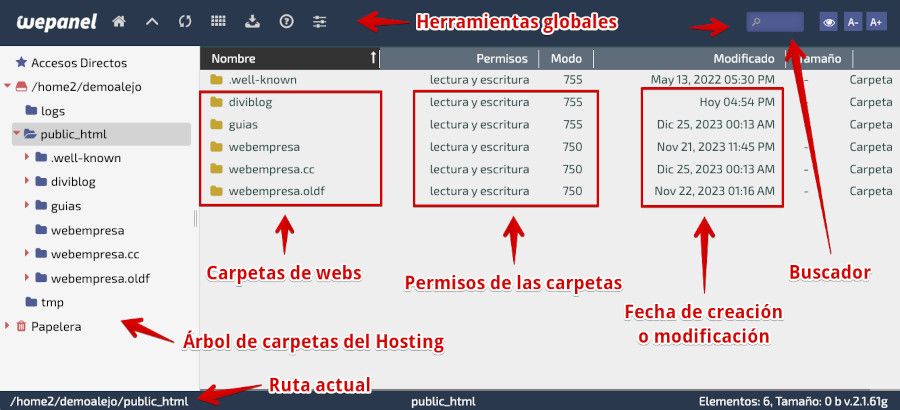 WePanel - Administrador de Archivos