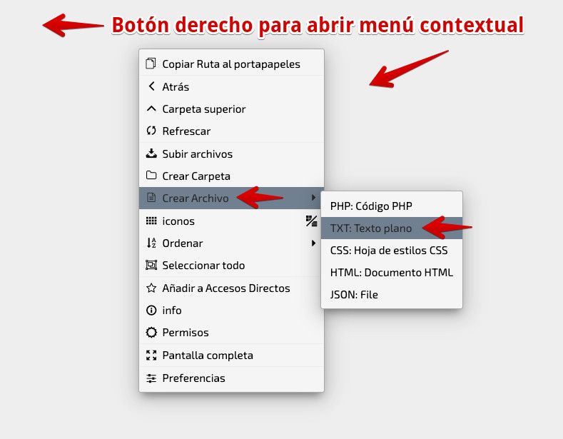 Crear archivo htaccess en WePanel