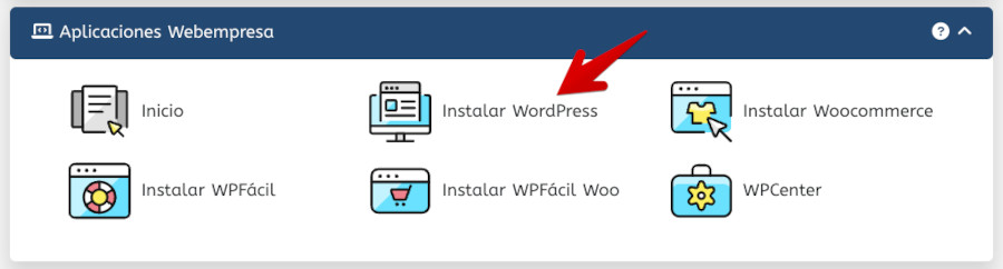 Instalar WordPress desde Aplicaciones Webempresa en WePanel