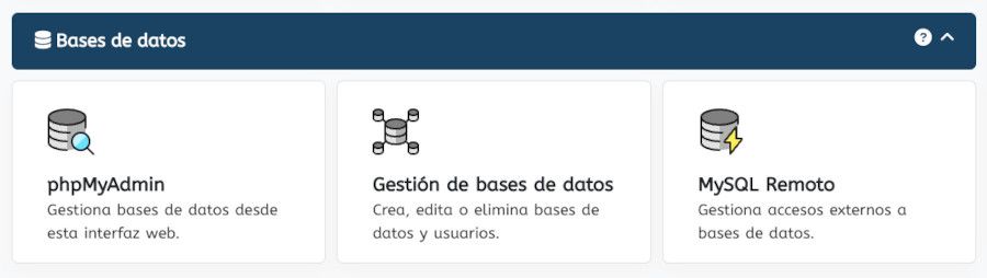 WePanel - Bases de datos