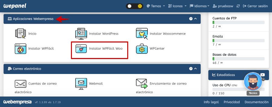 Instalador de WordPress con WooCommerce y Divi