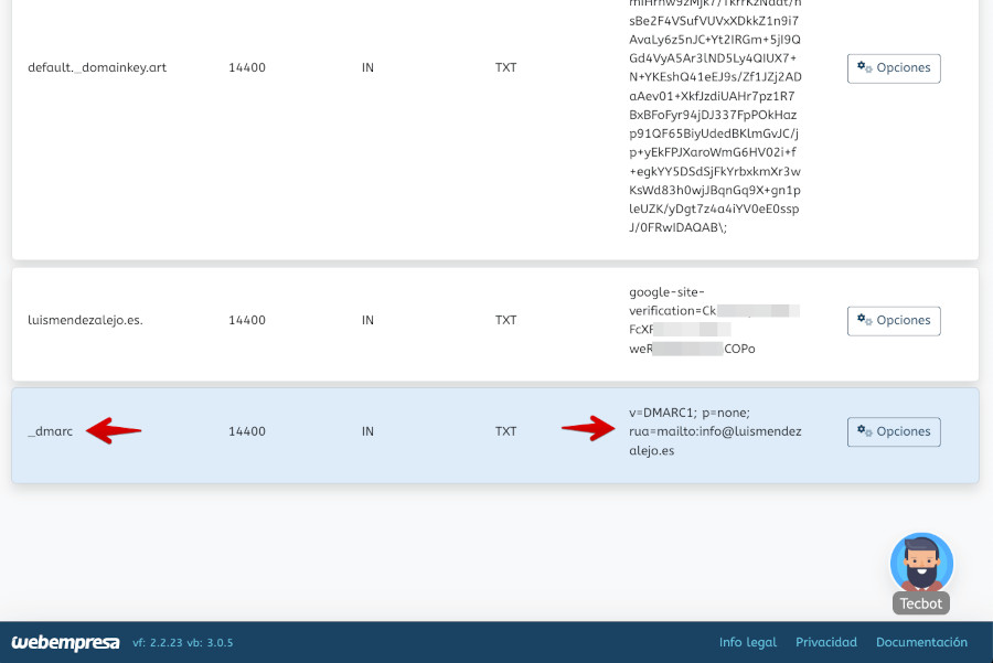 WePanel - Listado de registros