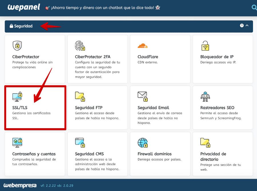 WePanel - Seguridad - SSl/TLS