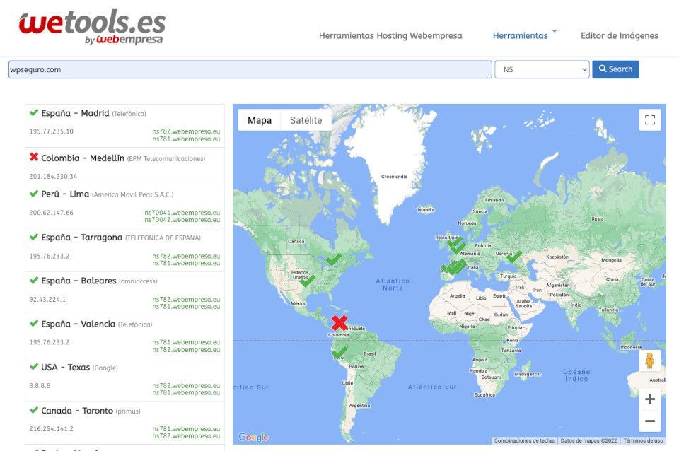 Propagación de DNS