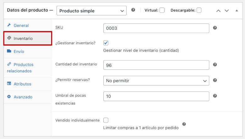 Control de stock de productos en WooCommerce