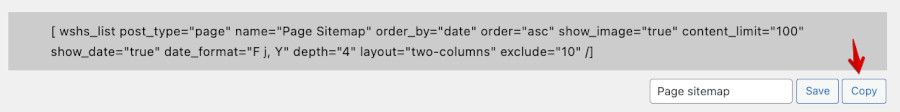 wp-simple-html-sitemap-shortcode Shortcode Páginas para mapa del sitio HTML